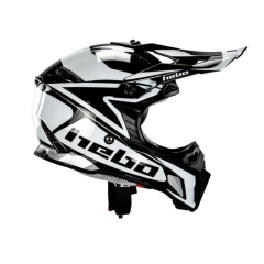 Hebo crosshjelm - MX 323 Raptor Junior - Hvit/sort